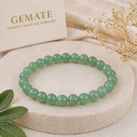 Green Aventurine Bracelet – Attracts Luck, Growth & Opportunity