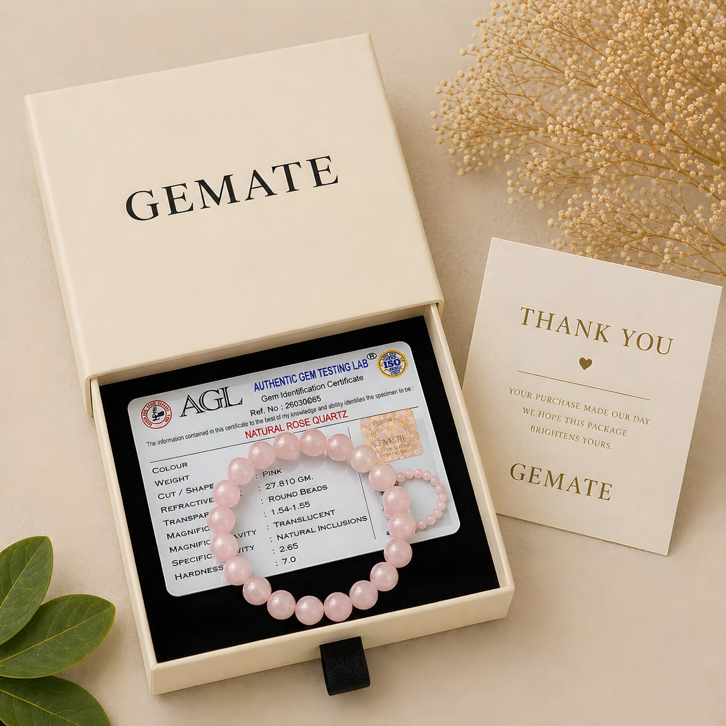 Rose Quartz Bracelet – Attract Love, Strengthen Relationship & Emotional Healing