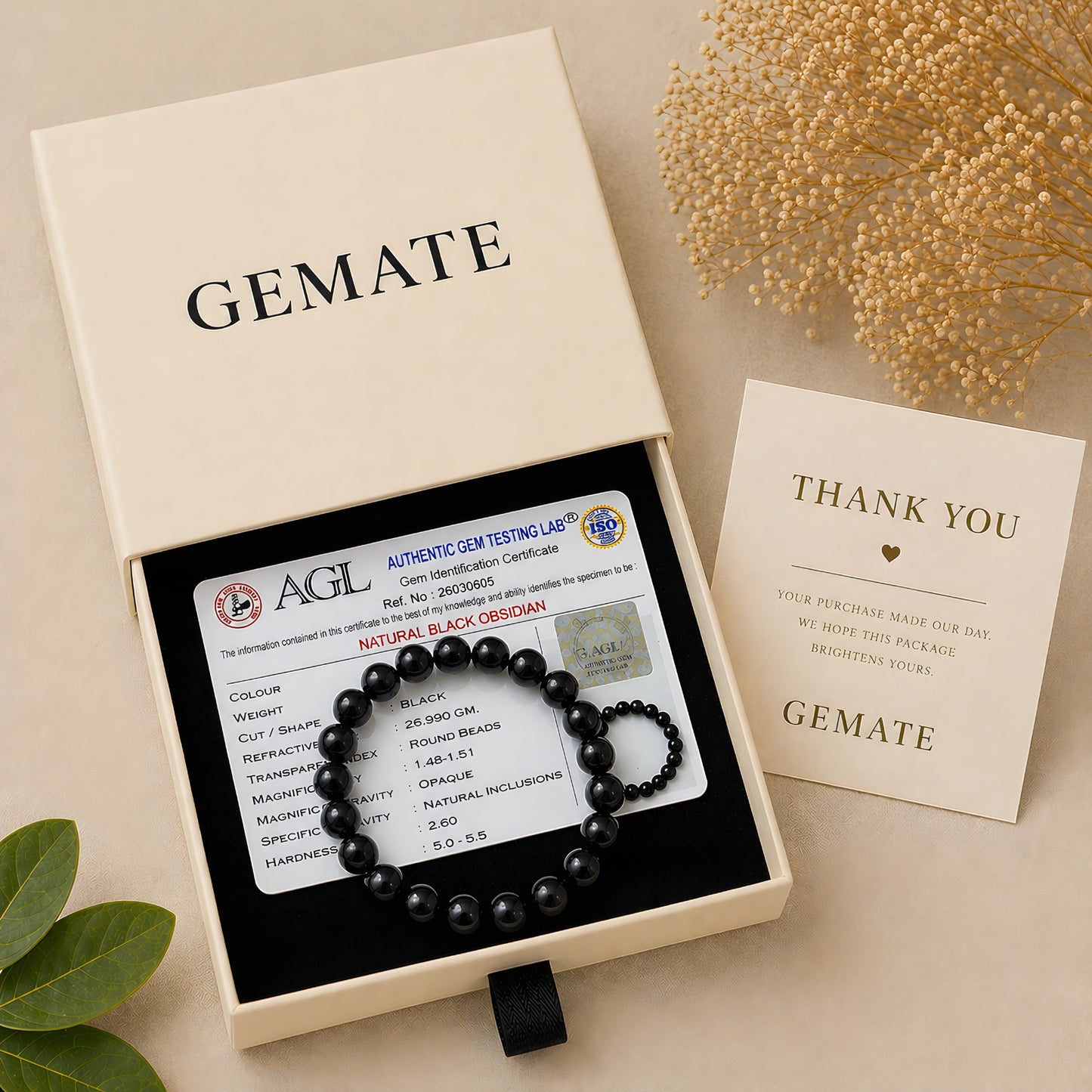 Black Obsidian Bracelet – Provides Protection & Negative Energy Shield