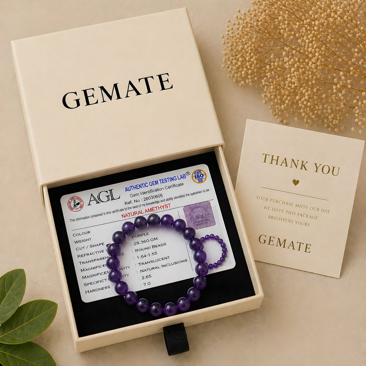 Amethyst Bracelet – Known for Calming the Mind, Healing Energy & Spritual Balance