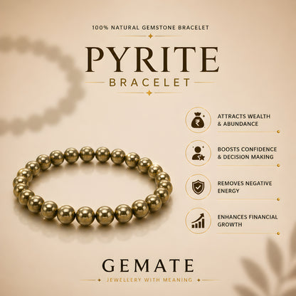 Pyrite Bracelet – Attract Wealth & Success