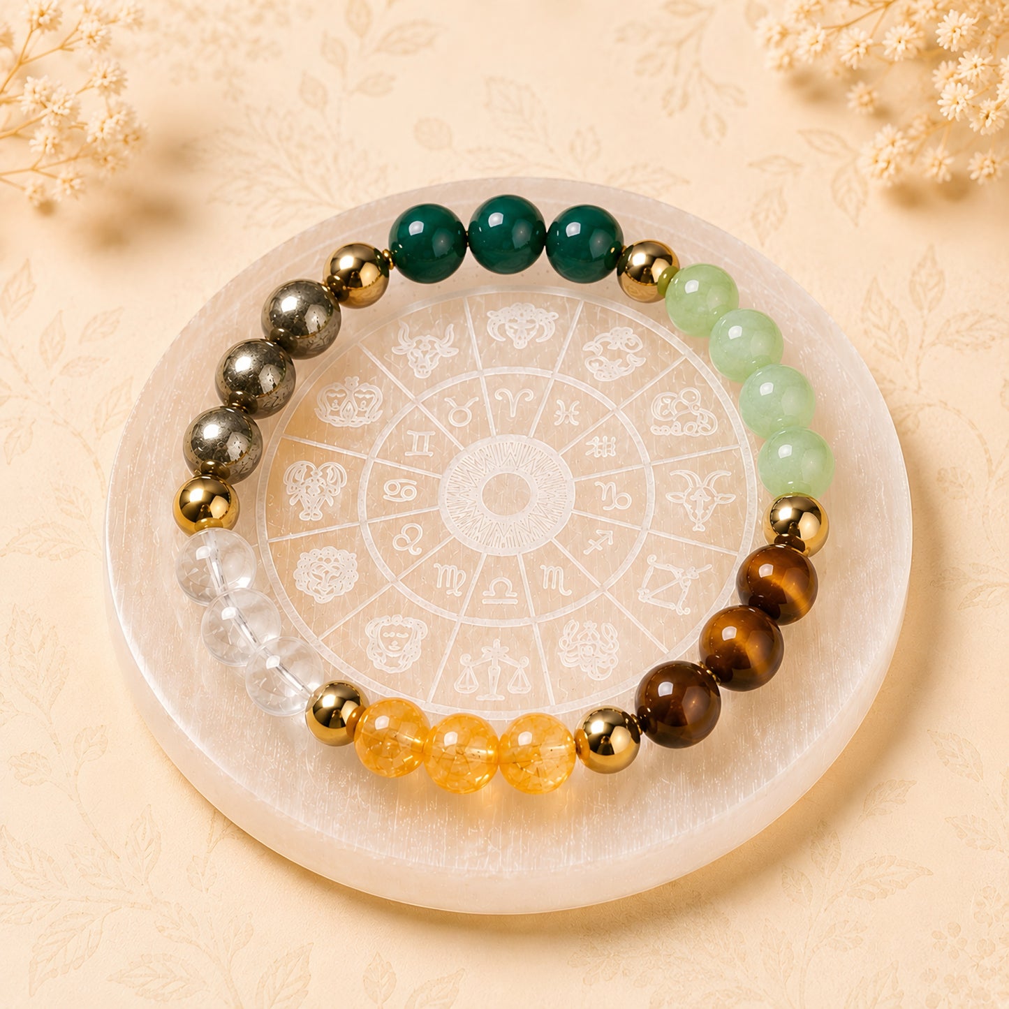 Dhan Yog Bracelet with Free Selenite Plate — Attracts Wealth & Prosperity