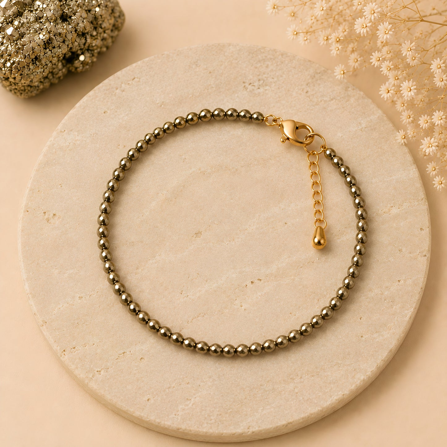 Lakshmi Pyrite Anklet  — Attracts Wealth & Prosperity